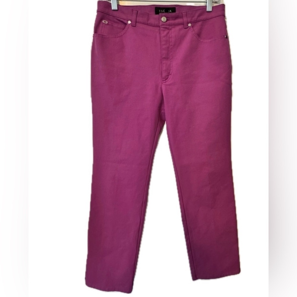 Escada Pink Straight Leg Jeans Women’s Size 40 US 10 Designer Fuchsia Denim